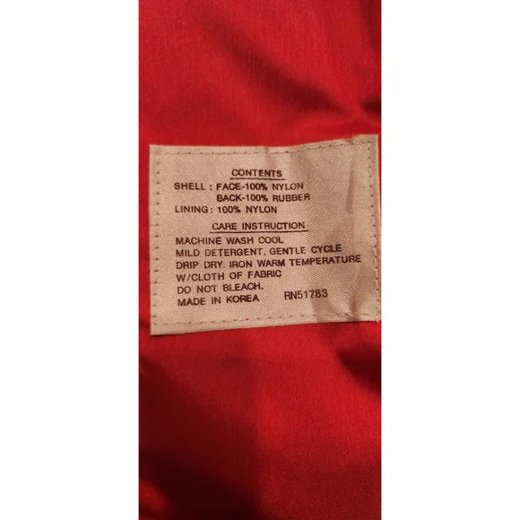 Vintage 80s Paris Sport Club Red Belted Long Nylon Trench Coat Women's 7/8 M - Picture 14 of 16